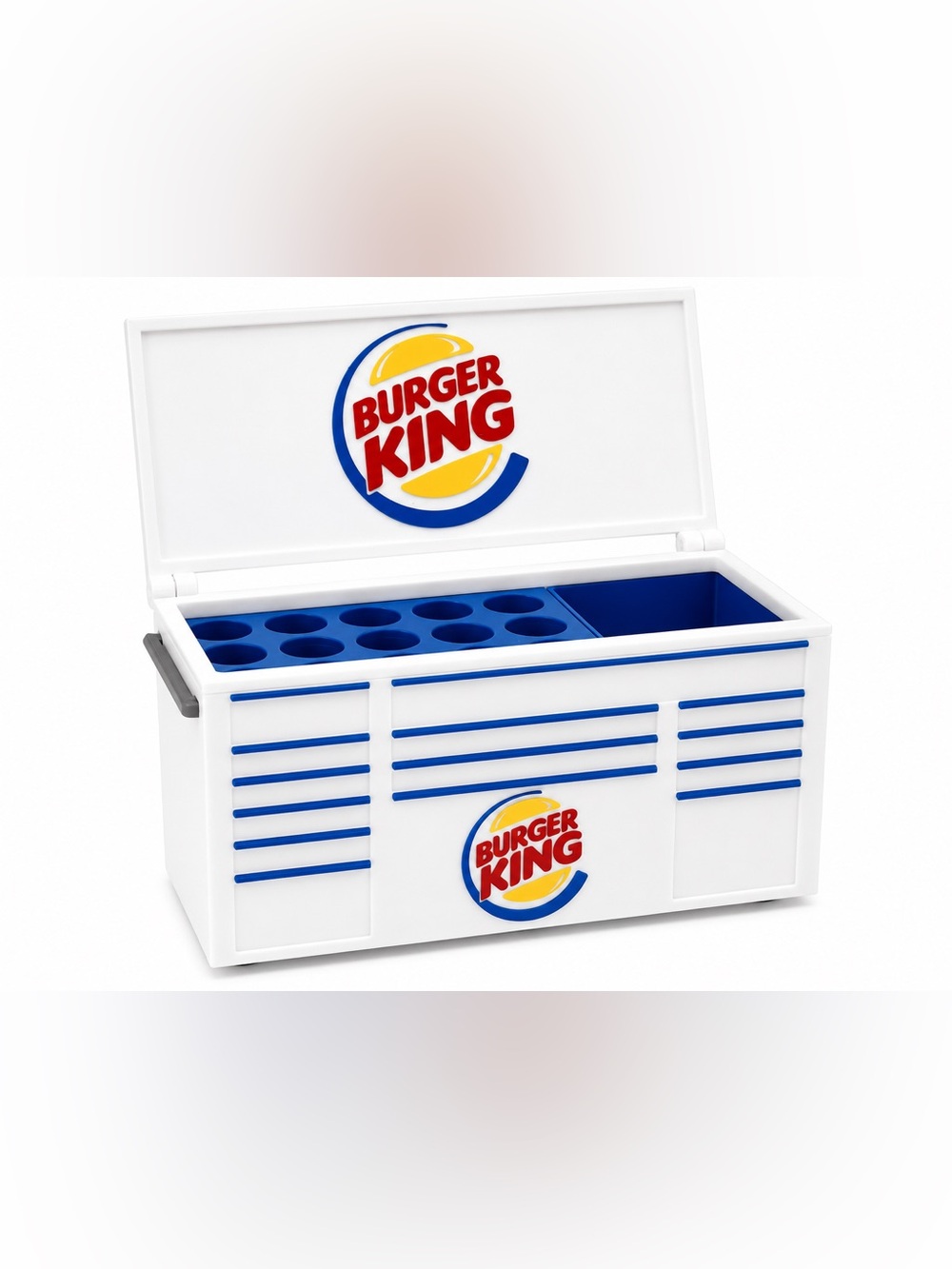 Burger King Mini Toolbox Pen And Trinket Holder Desk Top Organizer